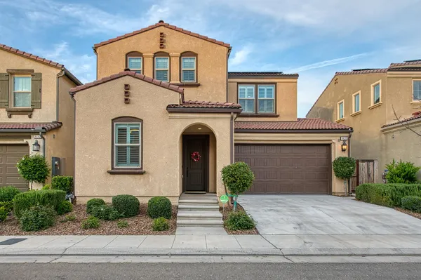 a front view of a house