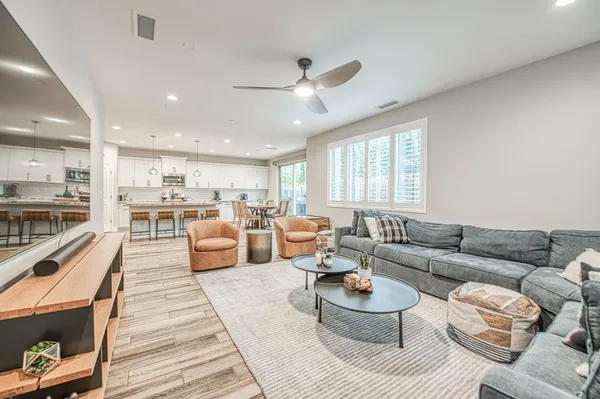 a view of a livingroom from a kitchen