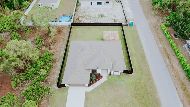 a bird view of a house