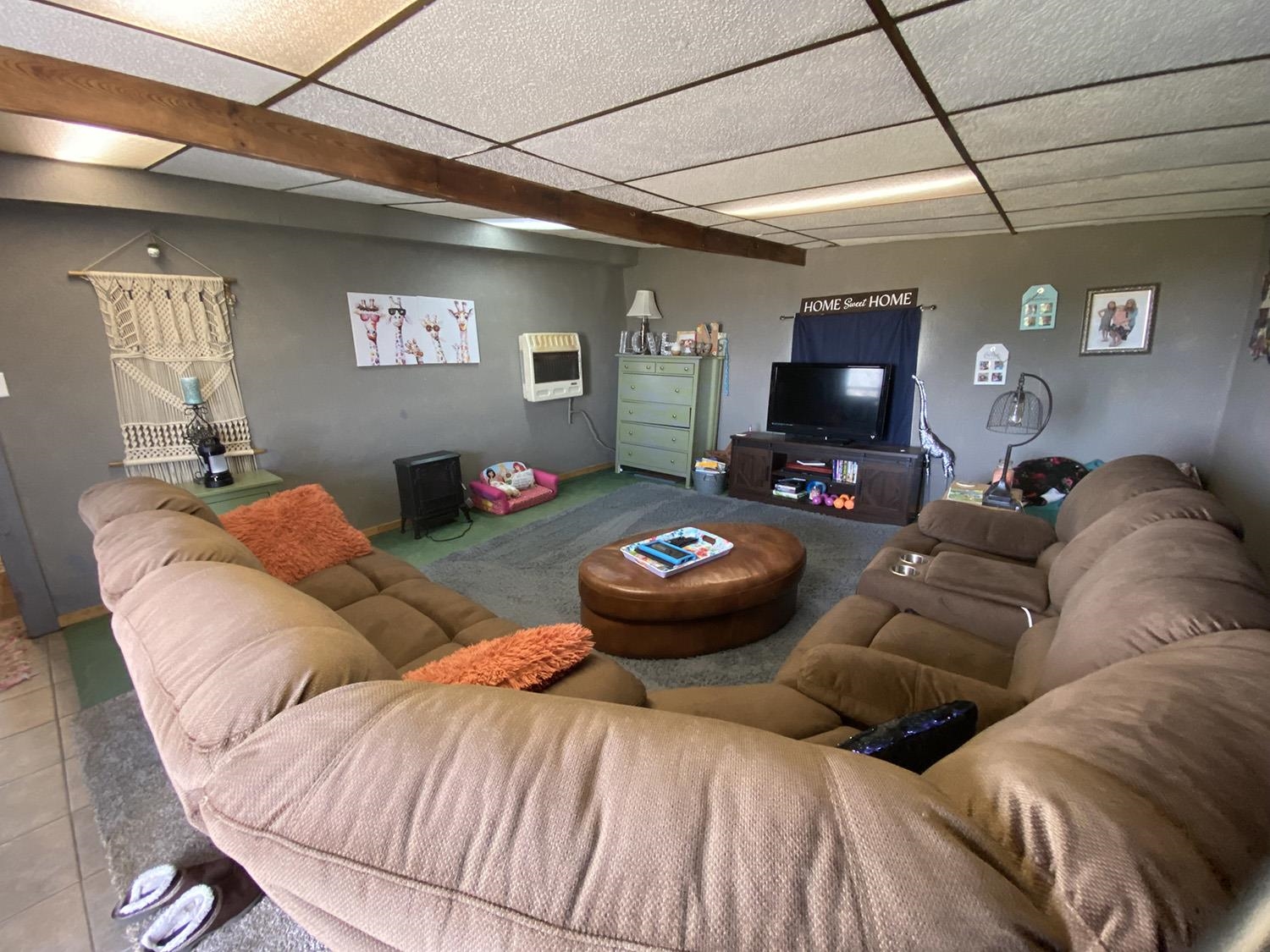 6510 Water Road Lanark, IL 61046 - Photo 15 of 38 a living room with furniture and a flat screen tv
