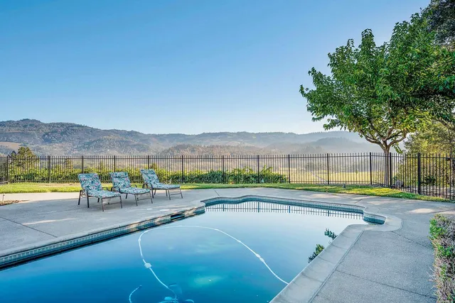 a view of a lake with a mountain