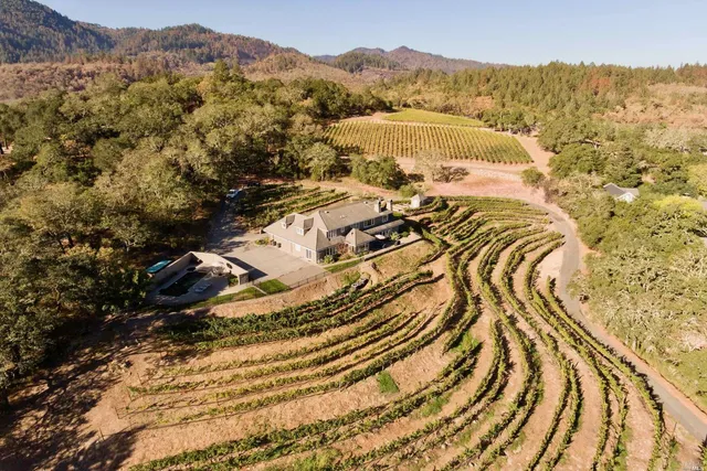 a view of a lake with mountains in the background