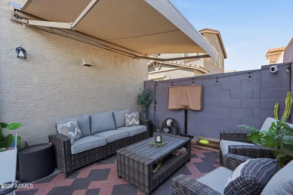 a view of a couches in the patio