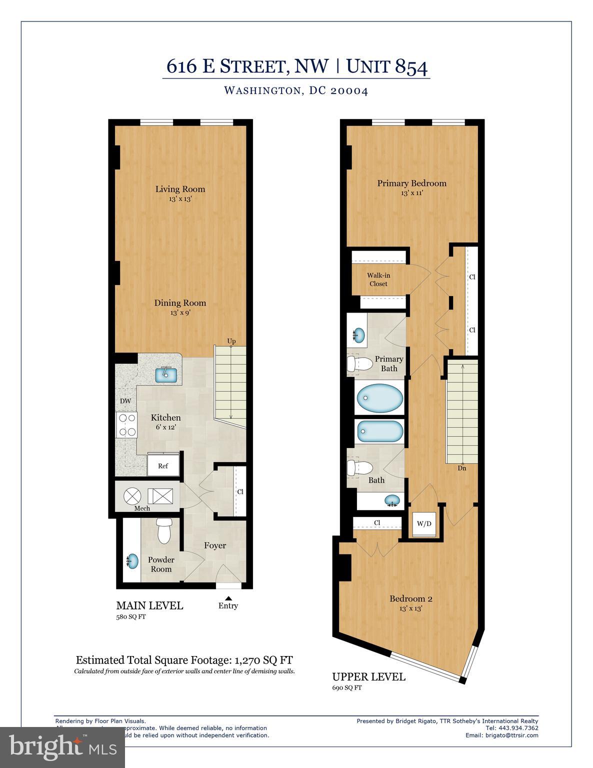 616 E Street Northwest, Unit 854 Washington, DC 20004 - Photo 87 of 87 Floor Plan