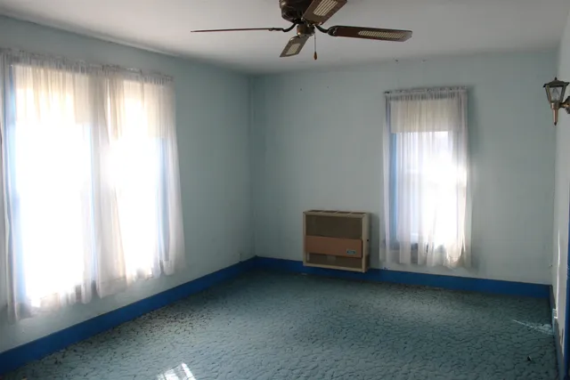 an empty room with a window