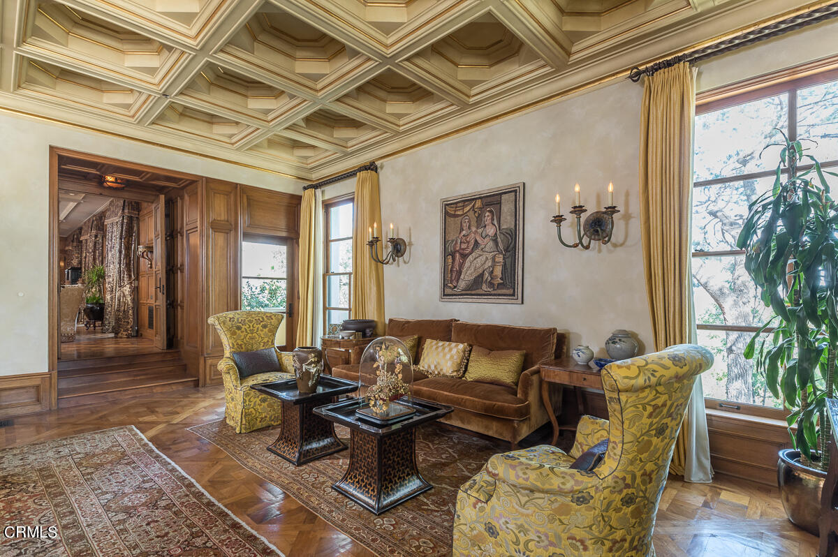 100 Los Altos Drive Pasadena, CA 91105 - Photo 13 of 72 a living room with furniture and wooden floor