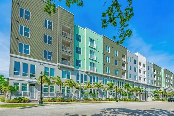 a front view of a building