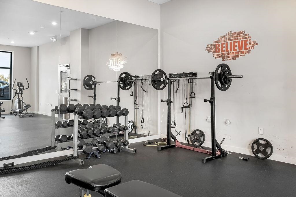 1 Flagship Street, Unit 208 Bayonne, NJ 07002 - Photo 28 of 32 a view of a room with gym equipment
