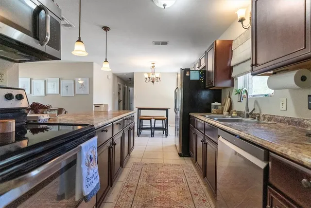 a view of a kitchen counter space