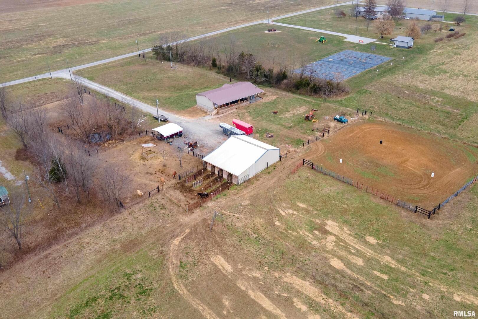 3996 Belgium Road Mulkeytown, IL 62865 - Photo 3 of 49 an aerial view of a house