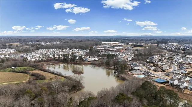 an aerial view of a city