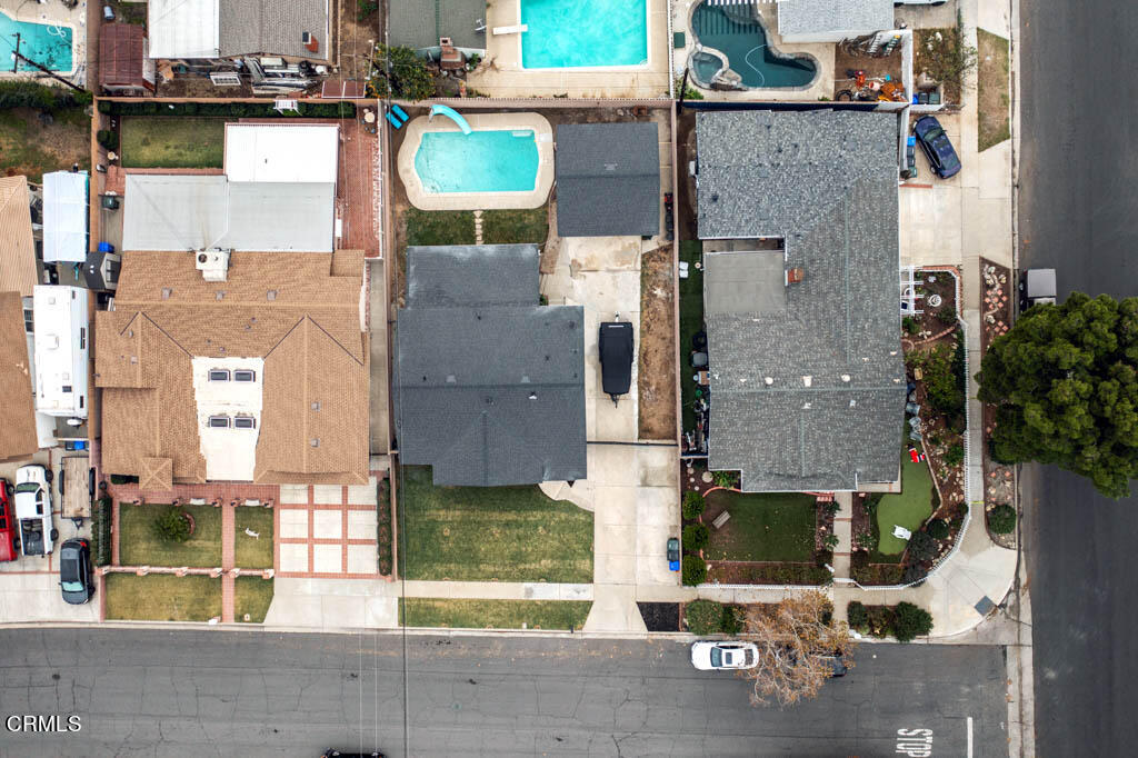 9195 Harvard Street Rancho Cucamonga, CA 91730 - Photo 6 of 37 an aerial view of residential houses with outdoor space