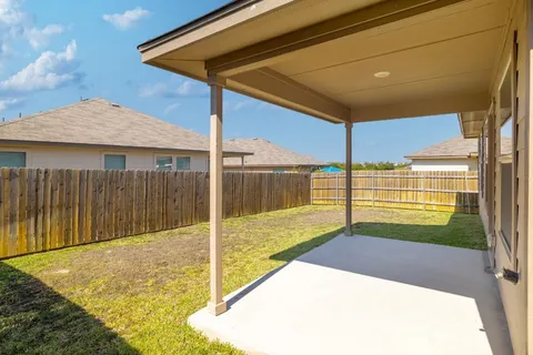 a backyard of a house