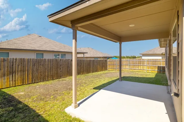 a backyard of a house
