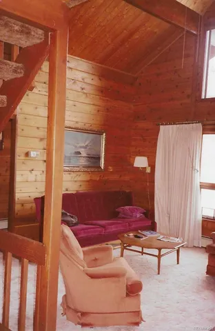 a building outdoor space with patio furniture