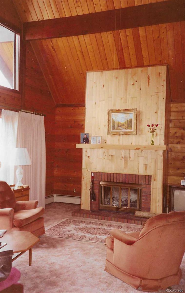 79 Ranch View Drive Florissant, CO 80816 - Photo 25 of 40 a view of a fireplace with wooden floor
