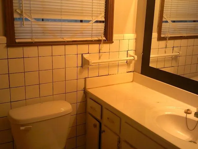 a bathroom with a sink and a shower