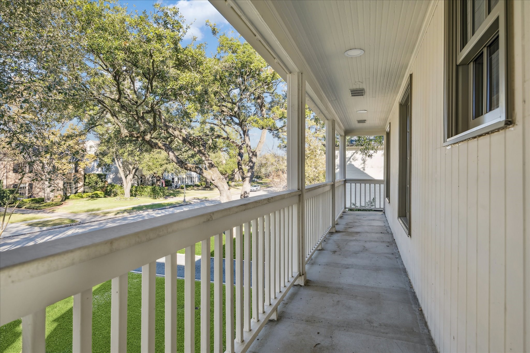 3049 Locke Lane Houston, TX 77019 - Photo 24 of 30 Imagine morning coffee or a glass of wine to wind down. This 2nd level porch is perfect for relaxation. The tree-line views are one-of-a-kind.