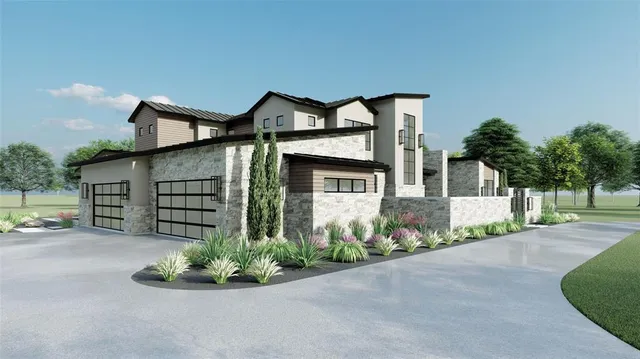 front view of a house with a street