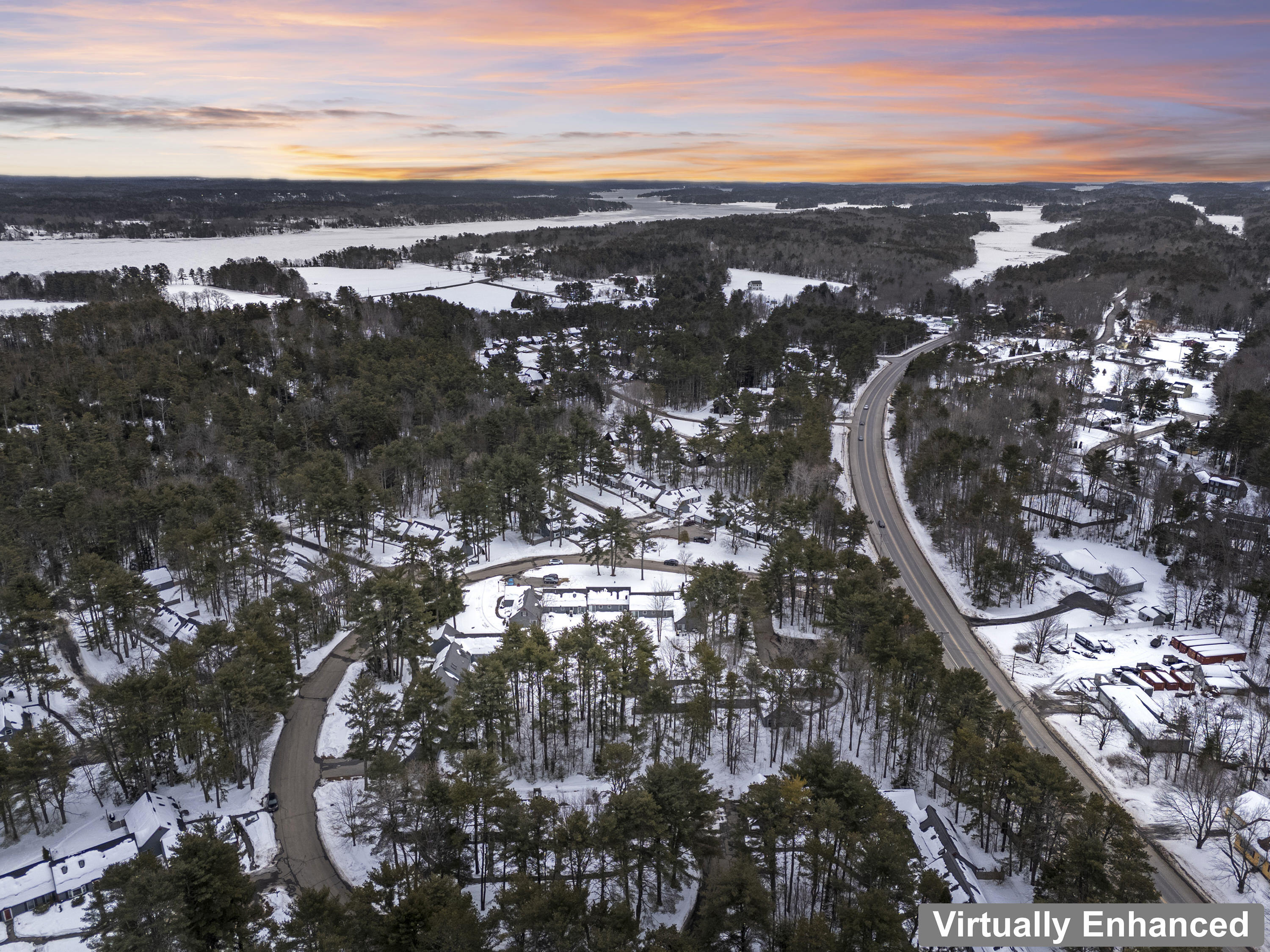 61 Ward Circle, Unit 61 Brunswick, ME 04011 - Photo 53 of 55 Aerial evening view