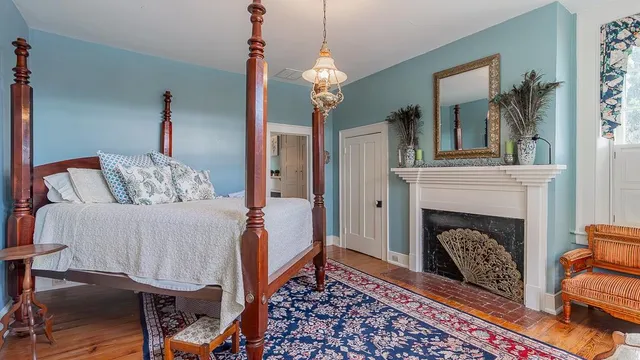 a room with a table and chair