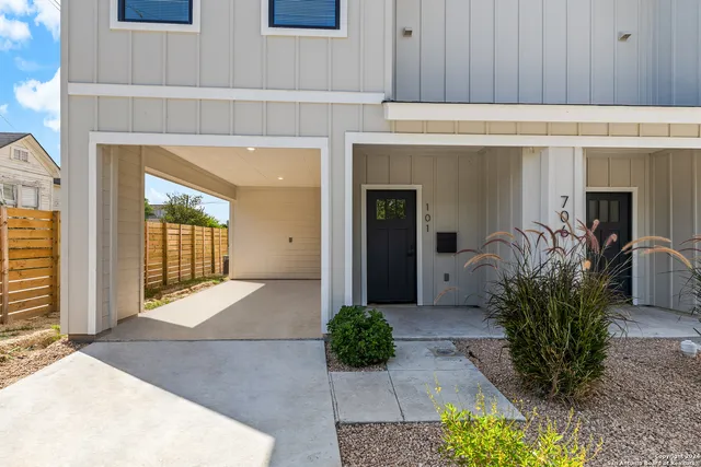 a view of entrance front of house