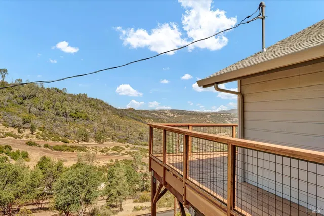 a view of a lake with a mountain
