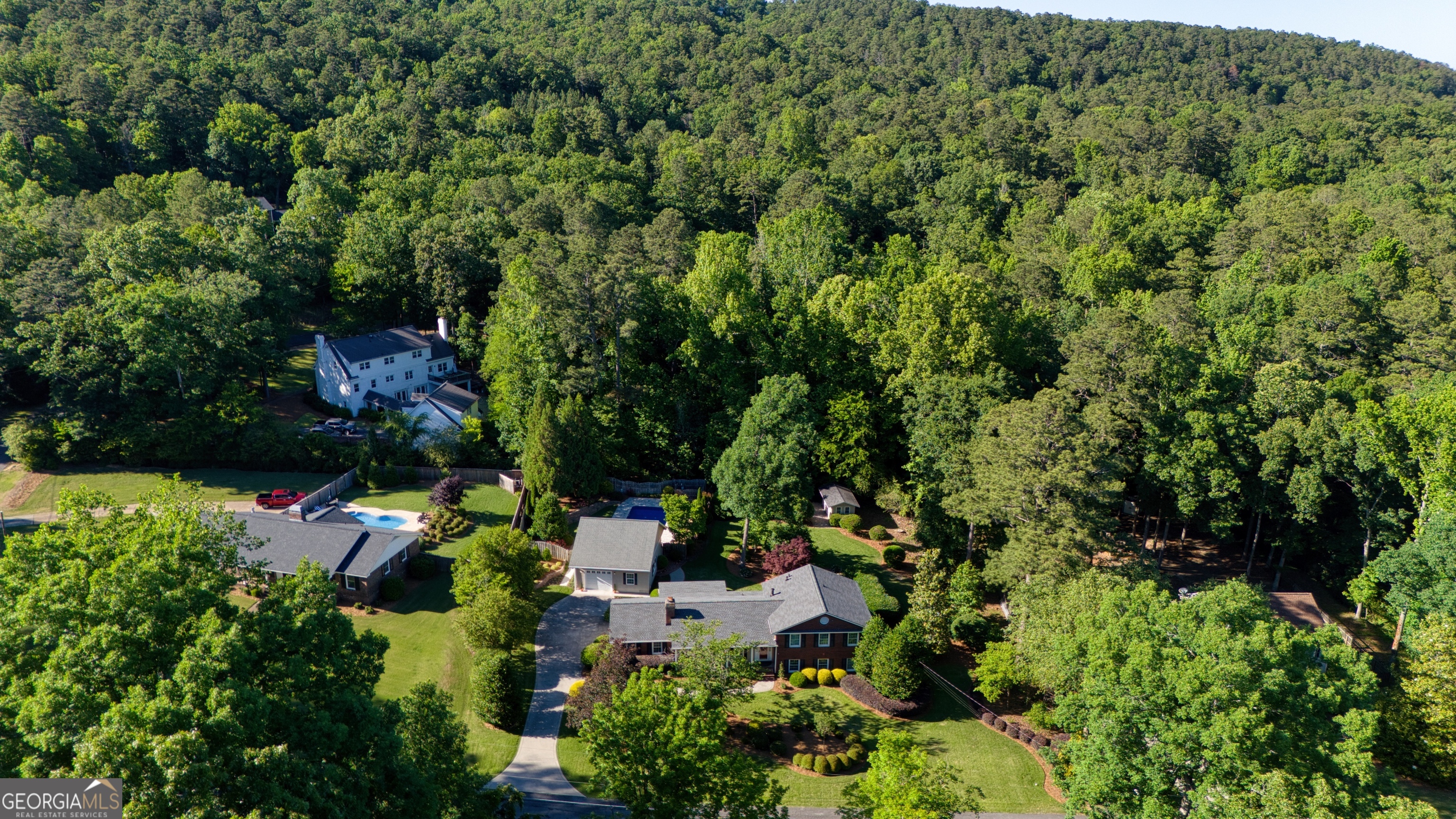204 Green View Road Southwest Rome, GA 30165 - Photo 2 of 62 an aerial view of a house with a yard