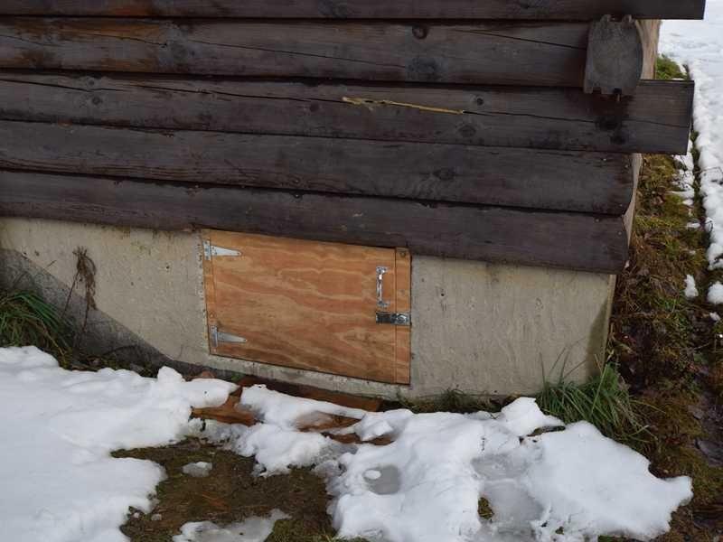 140 Mattakeunk Road Winn, ME 04495 - Photo 2 of 22 Door to the crawl space