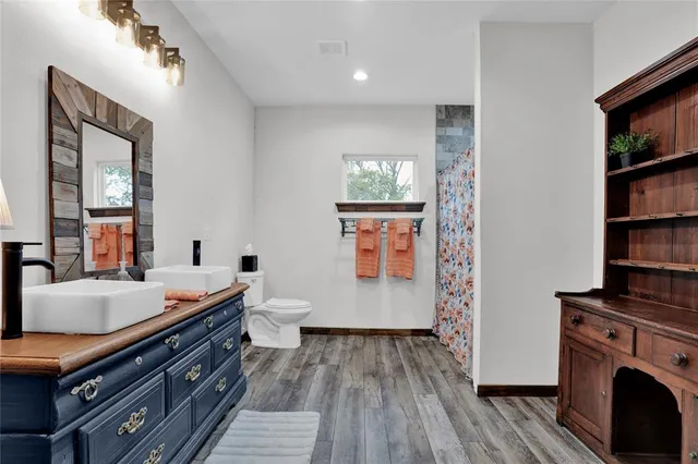 a room with furniture and a fireplace