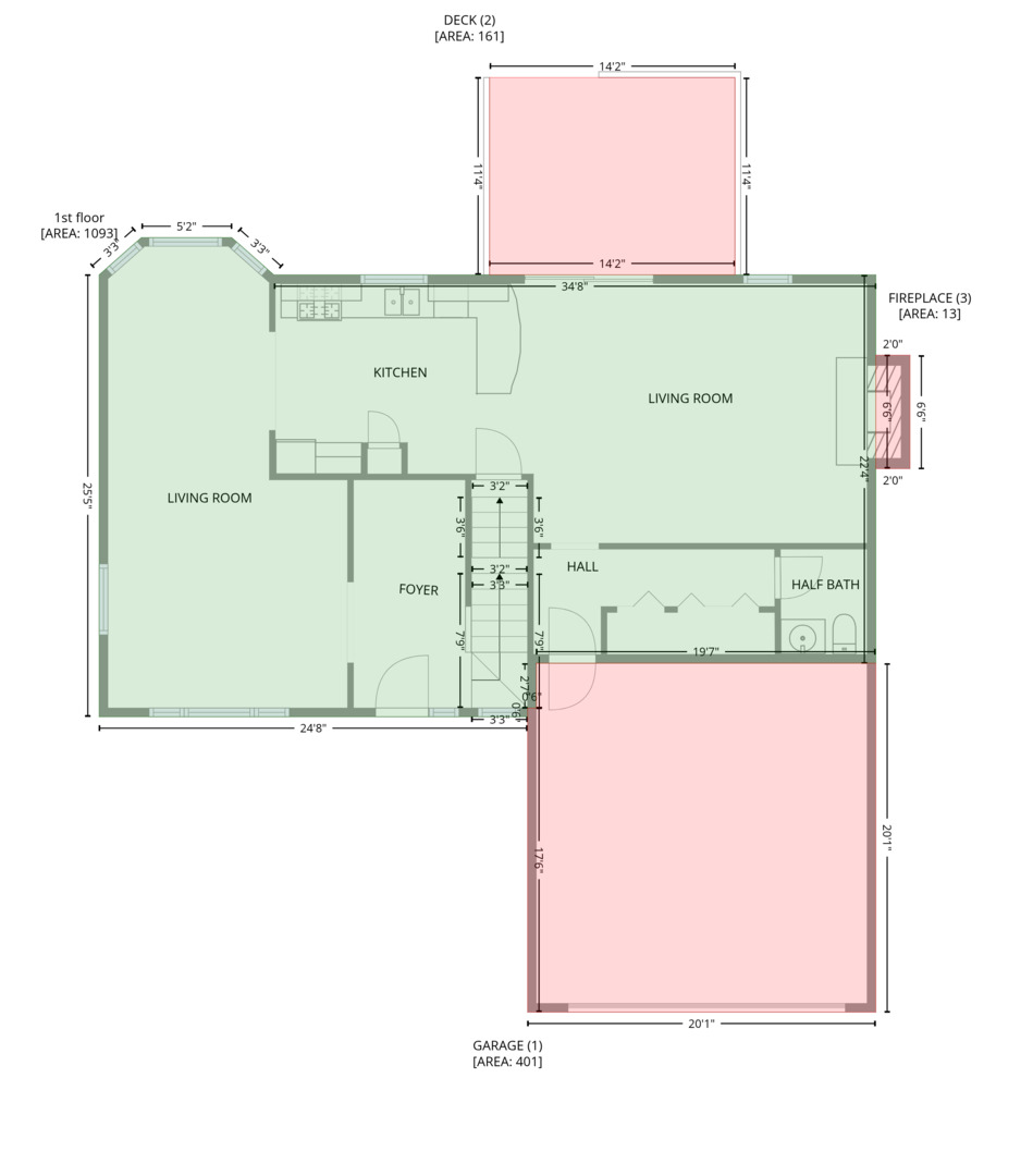 1524 John Street Sycamore, IL 60178 - Photo 44 of 52 a picture of a floor plan