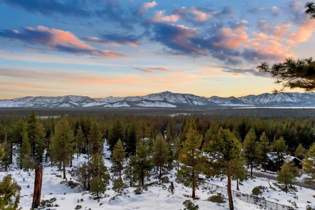 a view of lake with mountain
