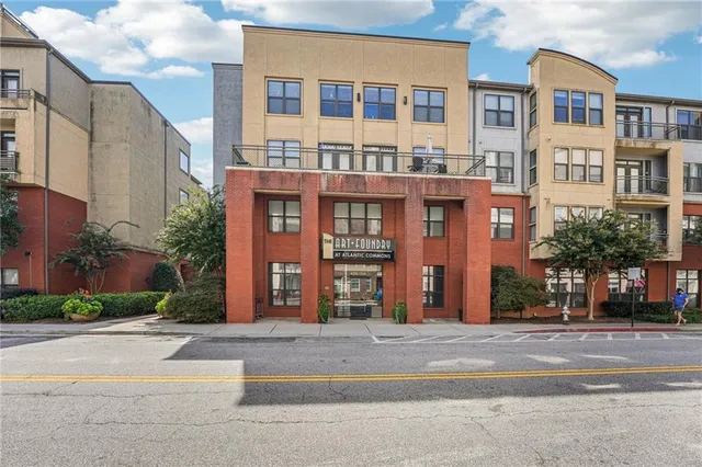 a front view of a multi story residential apartment building