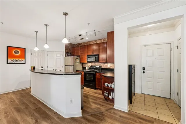 a workspace with furniture and a window