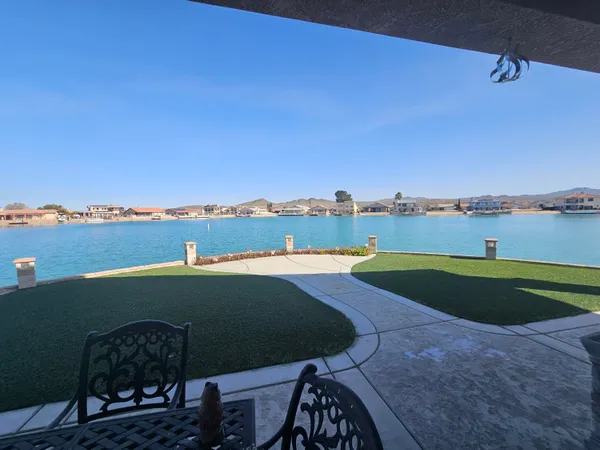 a view of a swimming pool and outside view