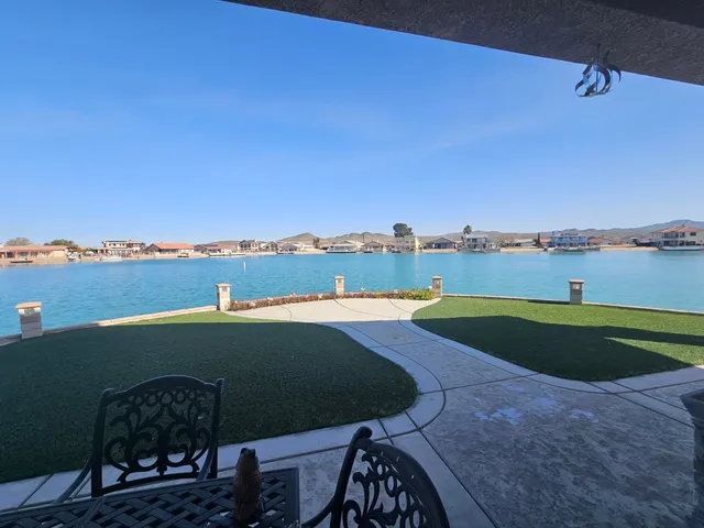 a view of a swimming pool and outside view