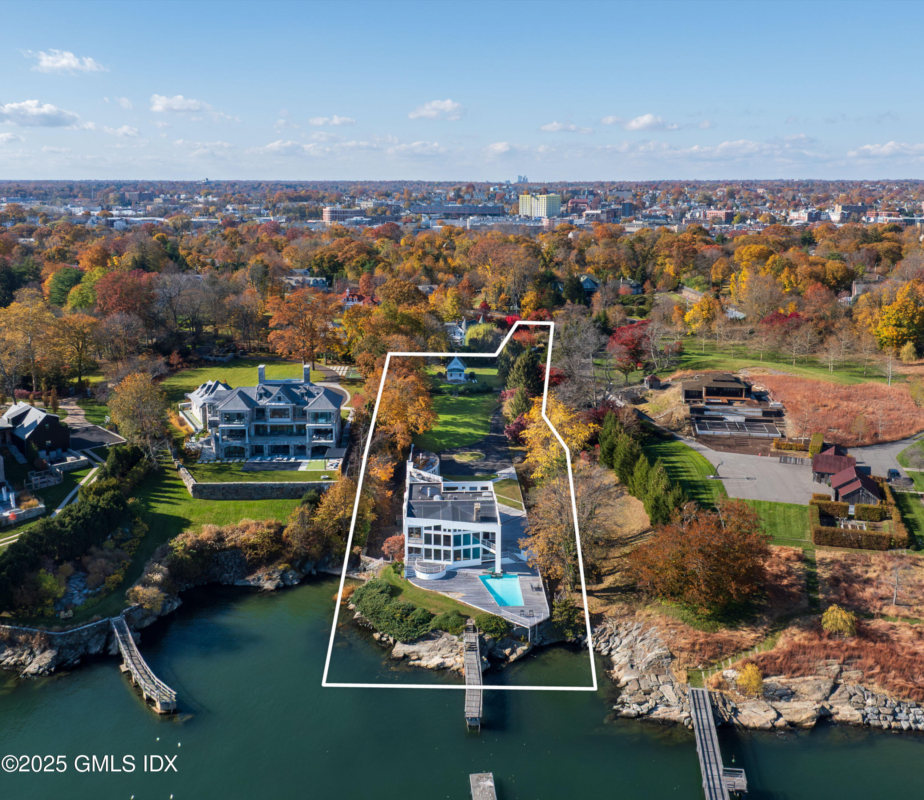 111 Byram Shore Road Greenwich, CT 06830 - Photo 23 of 23 an aerial view of residential building and lake view