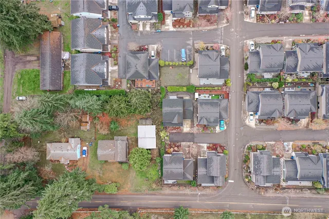 a aerial view of multiple house