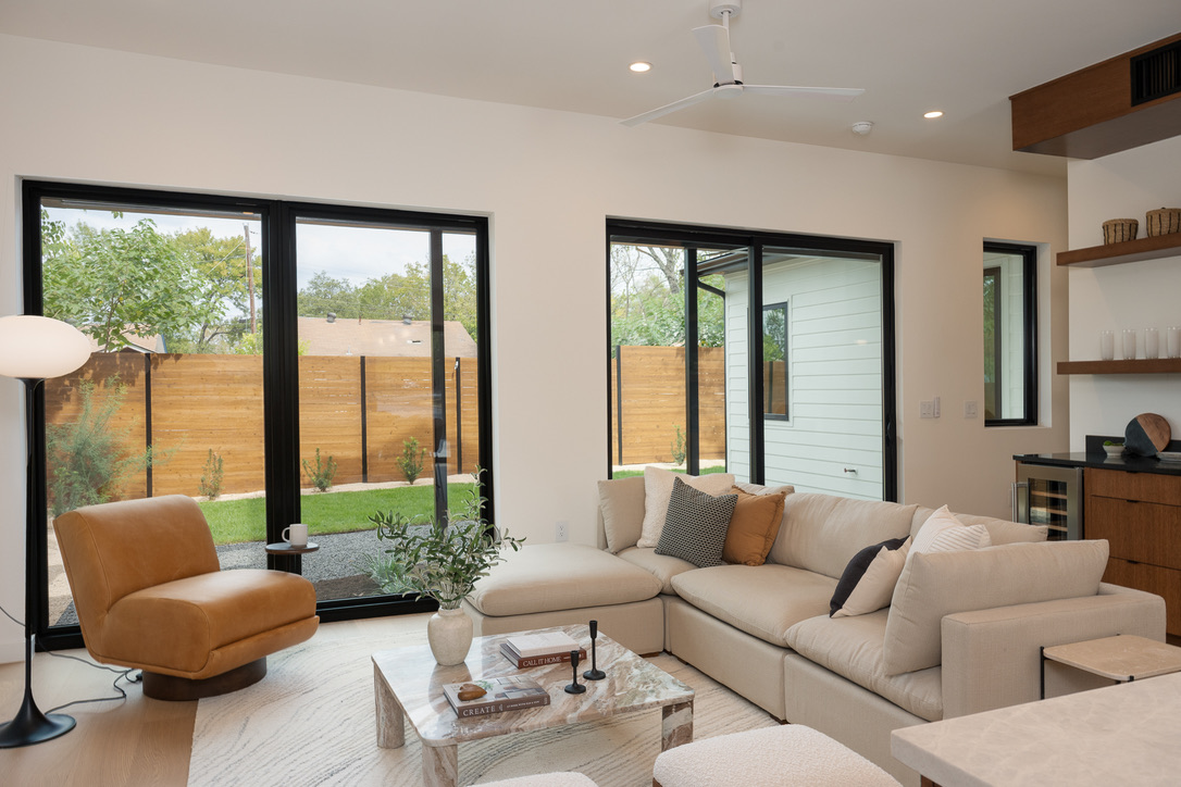 308 El Paso Street Austin, TX 78704 - Photo 15 of 38 a living room with furniture and a large window