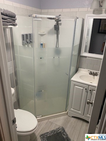 319 West Village Road Salado, TX 76571 - Photo 3 of 24 a bathroom with a shower and a toilet