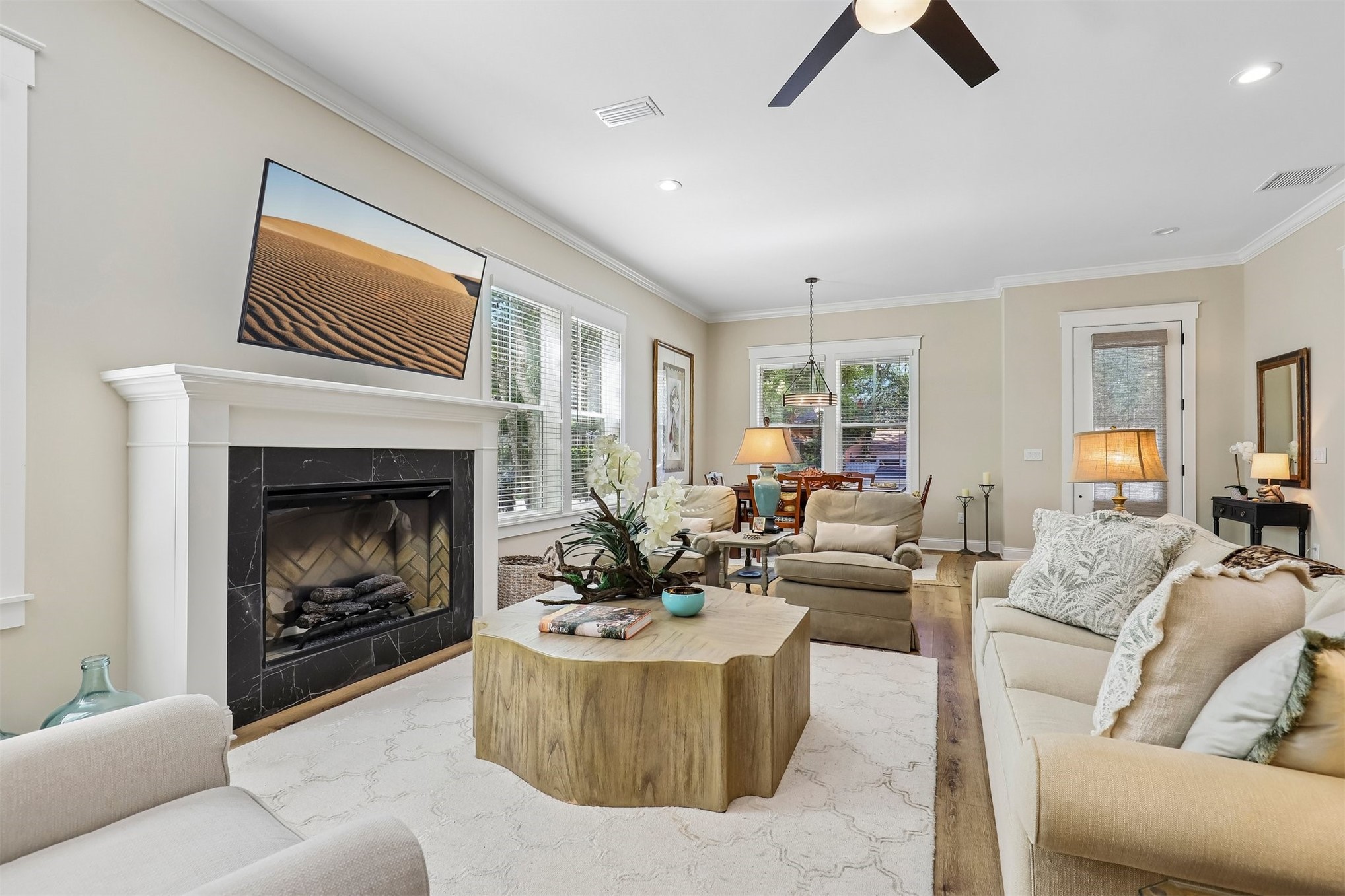 1012 White Street Fernandina Beach, FL 32034 - Photo 12 of 35 a living room with furniture and a fireplace