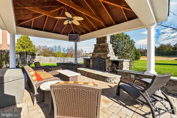 a outdoor space with furniture