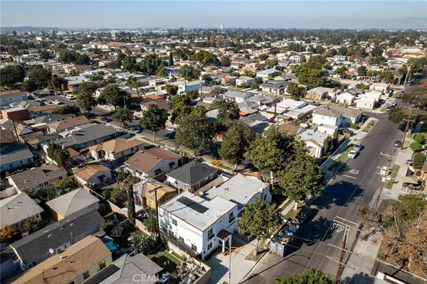 an aerial view of a city