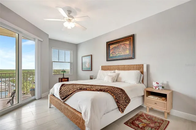 a bedroom with a flat screen television and a bed