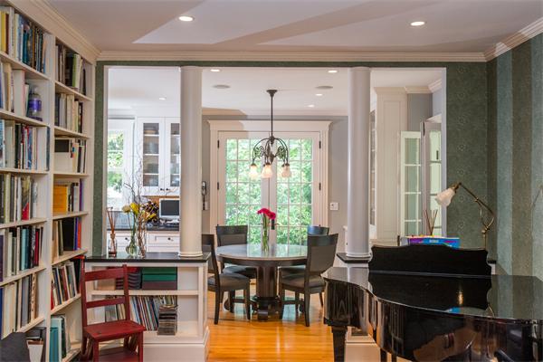 19 Cushing Road Wellesley, MA 02481 - Photo 10 of 29 a living room with furniture and a book shelf