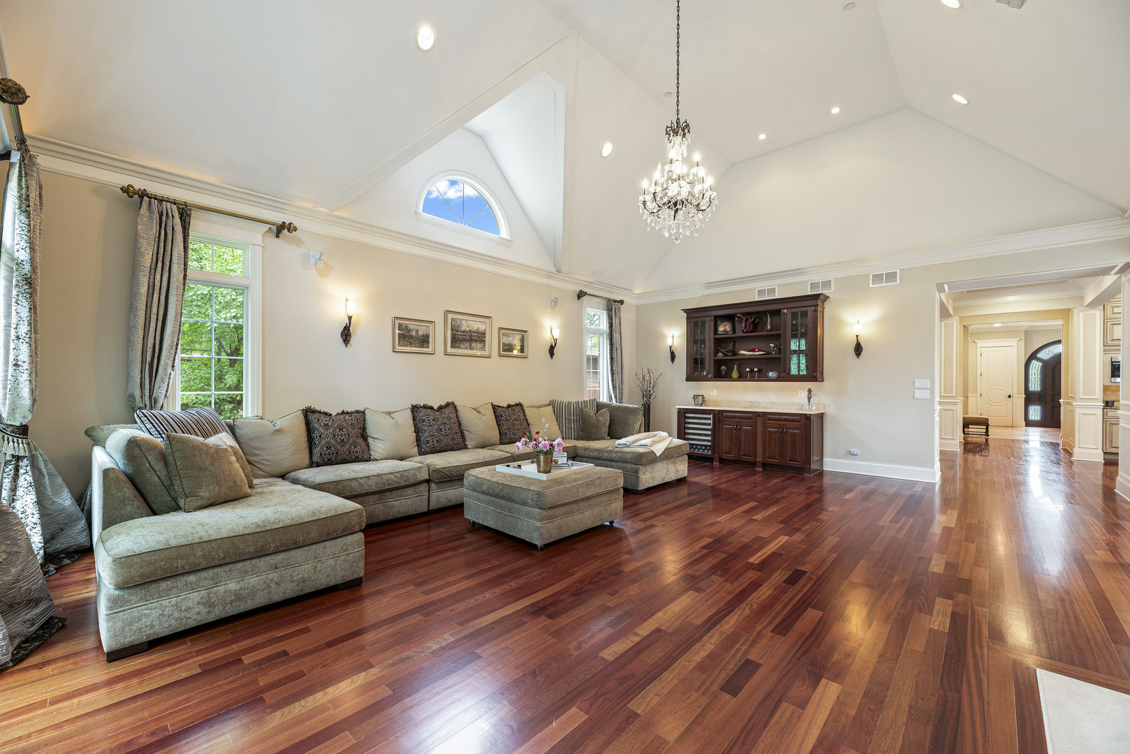 3372 Lakeside Avenue Northbrook, IL 60062 - Photo 6 of 41 a living room with furniture and a wooden floor