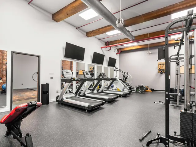 a bedroom with furniture