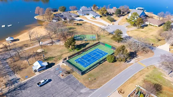 an aerial view of multiple house