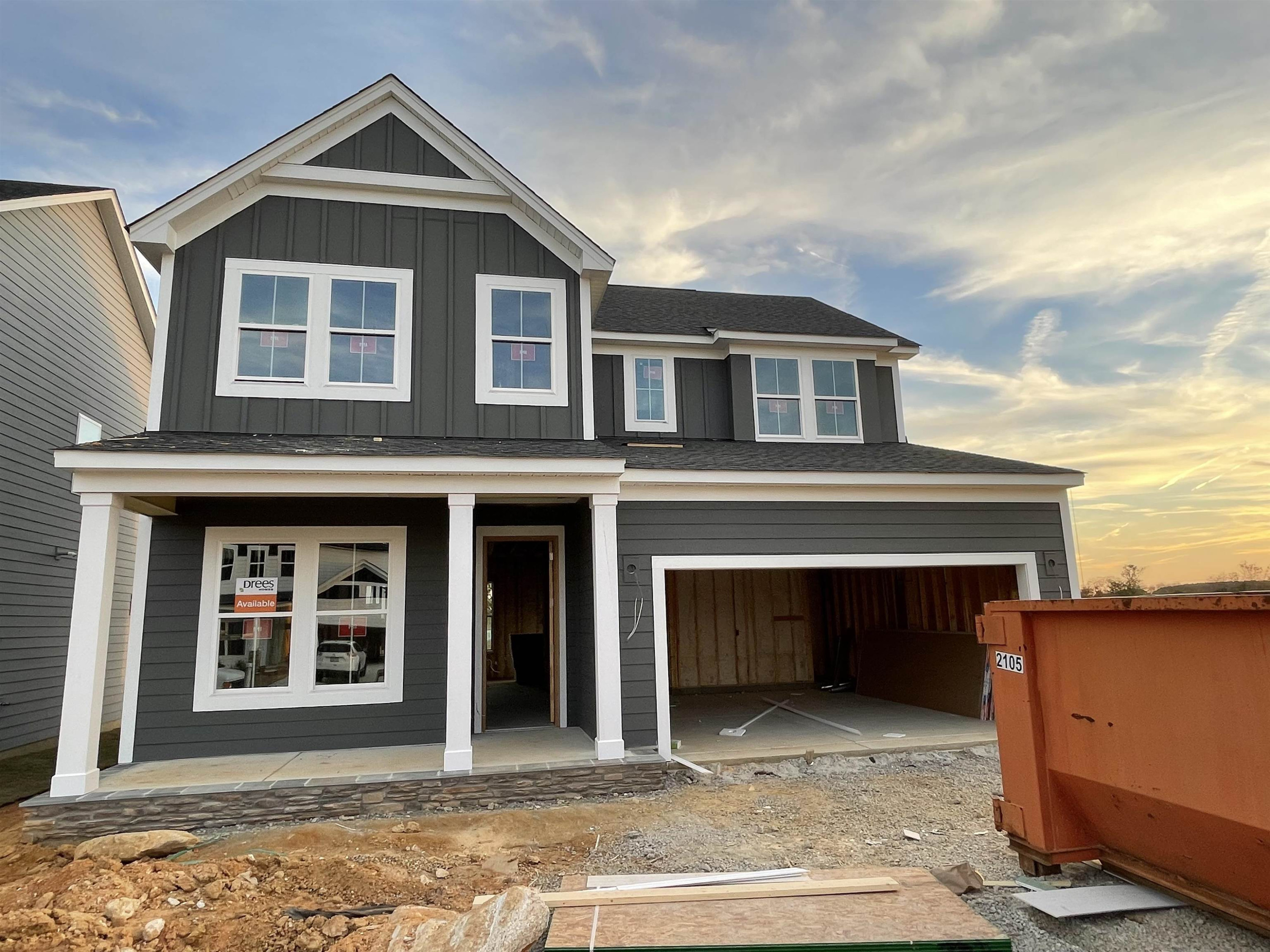 a front view of a house