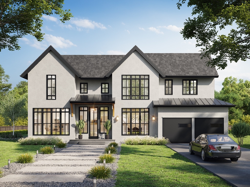 a house view with a garden space